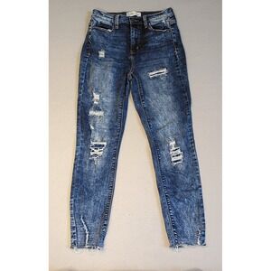 Mudd Juniors Size 7 High-Rise Ankle Jeggings - Distressed Stretch FLXDenim Jeans